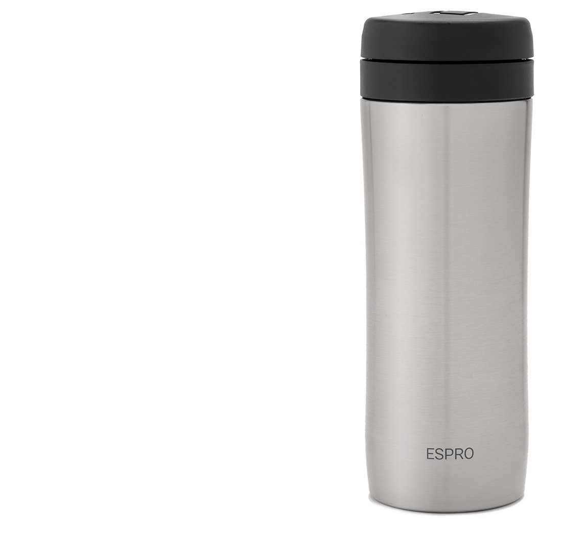 Travel Press 350 ml – Brushed Stainless Steel