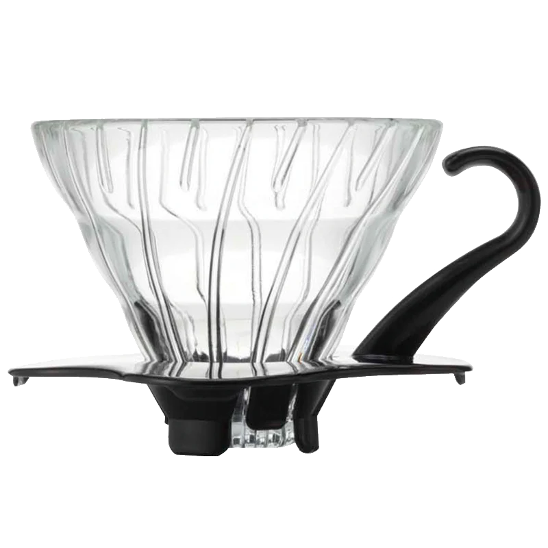 V60 Glass Dripper (Black Handle)