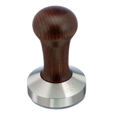 Coffee Tamper 58mm – Brown Wooden Handle