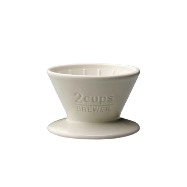 SCS Dripper 2 Cups Porcelain White